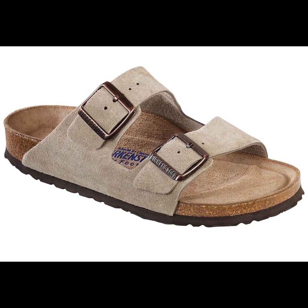 NWT Birkenstock Arizona Taupe Suede Sandal